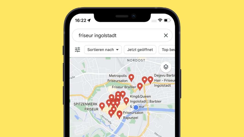 Friseursalon bei Google Maps