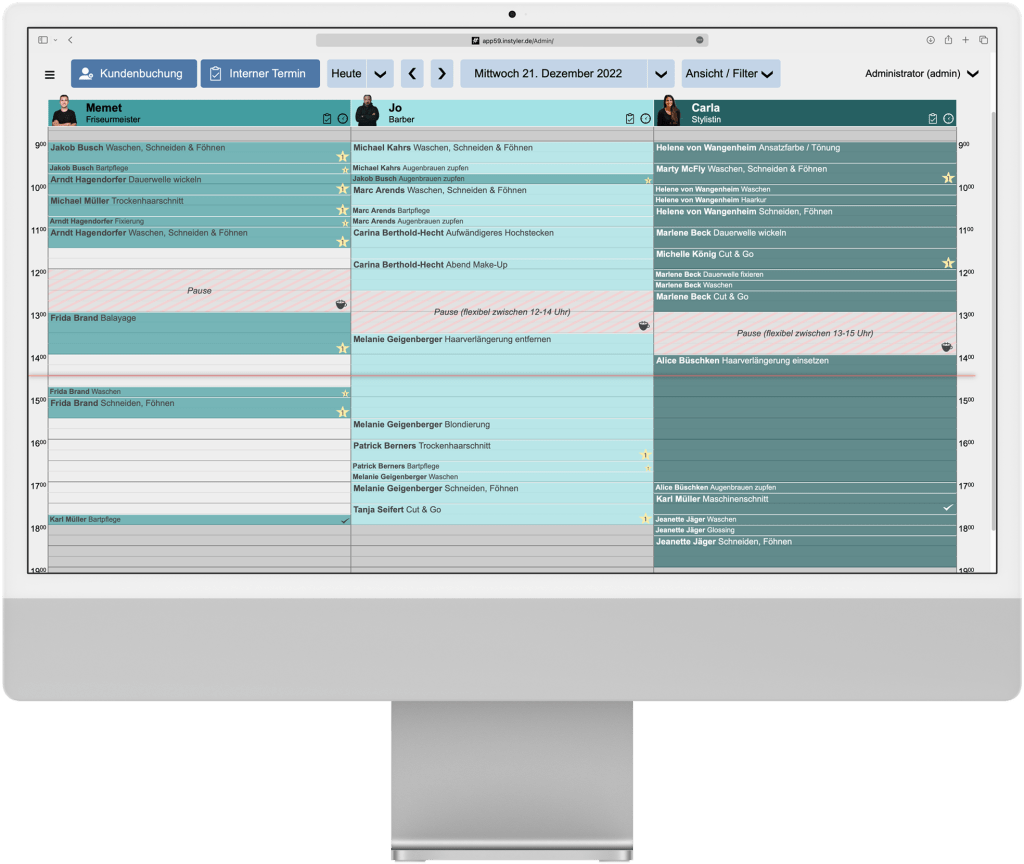 Friseur Kalender #mitdenkt iMac